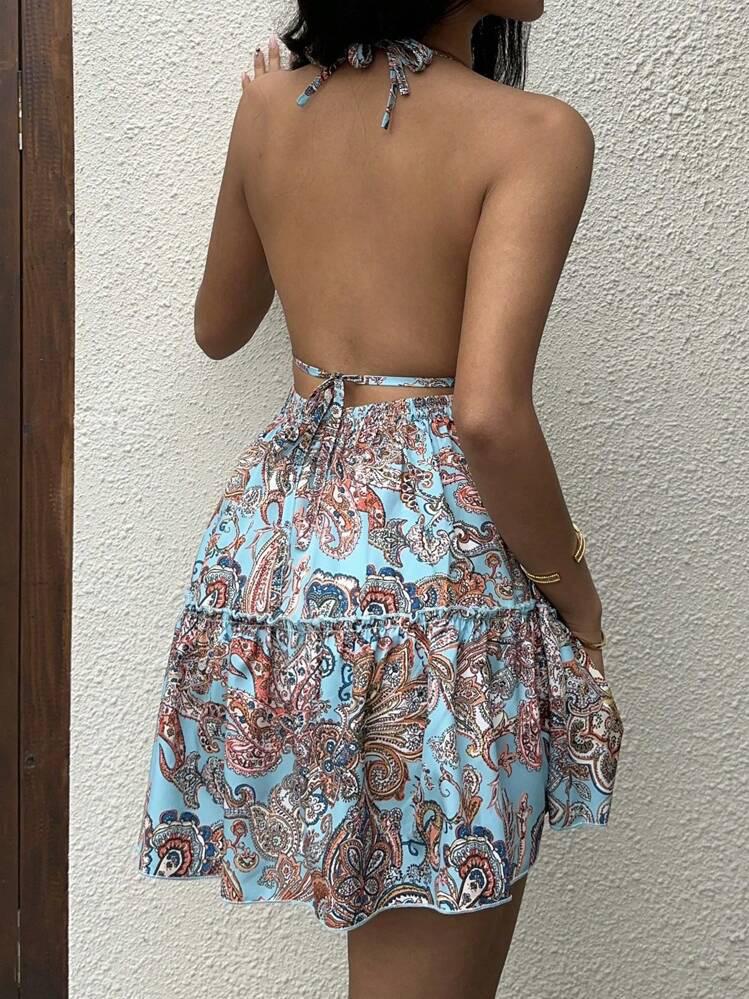 Sexy backless dress beach dress for women