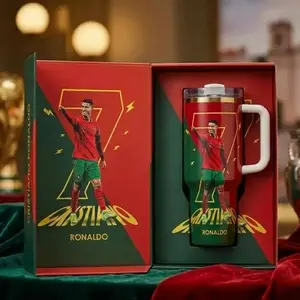 Portugal Legend 20oz & 40oz Tumbler With Handle – Soccer Champion Stainless Steel Cup, Vacuum Insulated Travel Mug, Iced Coffee Drinkware, Gift For Football Fans