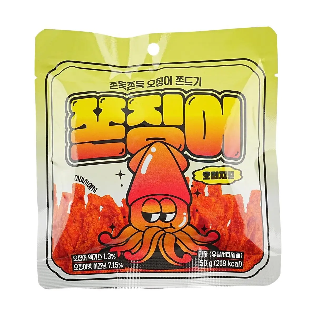 JJONCHELIN Korean Original Flavor Squid Jerky Snack 50g - Crispy Dried Seafood Treat