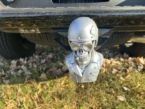 Biker Skull - Snap-in fit | 2” Tow Hitch Cover | Premium Truck Accessory