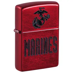 Zippo U.S. Marine Corps Candy Apple Pocket Lighter - Made in USA