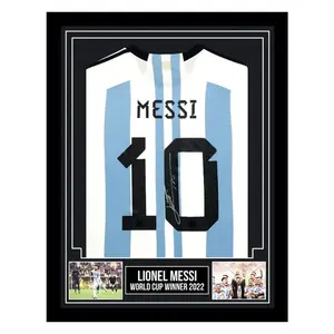 Signed Lionel Messi  Shirt Football Player Poster - No framed