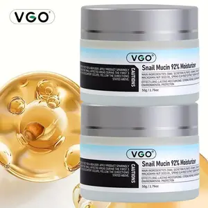 VGO Snail Mucin 92% Moisturizer Face Cream, Hydrating Repair Gel Cream with Hyaluronic Acid for Dry & Sensitive Skin, Daily Moisture Barrier Care, 50g / 1.76oz