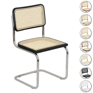Marcel Breuer Cesca Cane Cantilever Side Chair – Chrome Frame (Made in Italy)