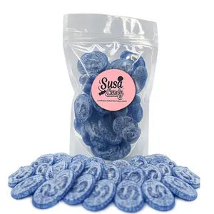 Swedish Candy S-MARKE Sour Blue Raspberry 1/2 Pound Bonbon Snack Imported Swedish Candy TikTok Exclusive Fizzy Disks
