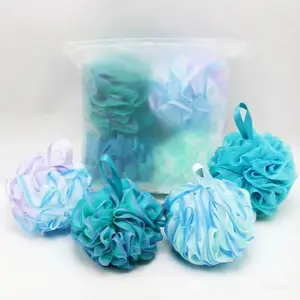 Colorful Bath Ball, 4 Counts/set Soft Absorbent Bath Sponge, Hanging Bath Ball, Bathing Accessories for Home Bathroom, Home Supplies