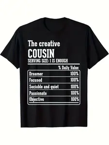 7.5oz Creative Uncle Theme T-Shirt, Perfect for Family-Oriented Individuals, Unisex Summer Short Sleeve Print Tee, Model 2026