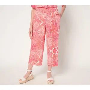 Brandis Dress Out Loud Tall Printed Cropped Pants with Pockets