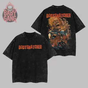 [Baby Gang] Bodysnatcher V2 - HELL IS HERE, HELL IS HOME Tour 2026 - Chaos & Carnage 2026 Heavy Metal Washed Tee Bodysnatcher Tour 2026 Deathcore Unisex Oversize Rock Band Cotton Gift For Rock Music Lovers Vintage Fan Merch