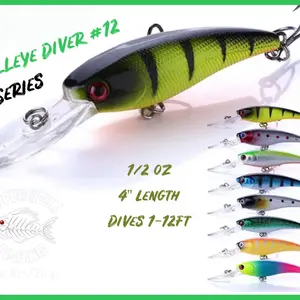 Walleye Diver #12 Series Crankbait Fishing Lure