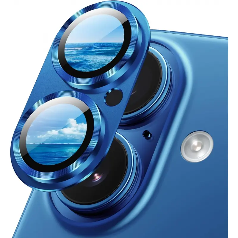1-piece aluminum alloy full lens film Perfect Fit Protector for iPhone 17/16 /16Plus Smartphone camera lens case, scratch-proof Durable high-definition toughened glass camera screen case and iPhone 17/16/16 Plus camera.