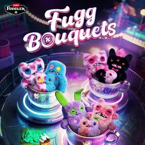 Fuggler Cute Teeth Monster Bouquet Series Ugly Cute Funny Trendy Toy Figurine Doll Set