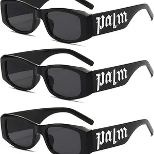 Retro Irregular Rectangle Sunglasses Luxury Palm Eyewear Bulk Square Glasses Unisex Adult