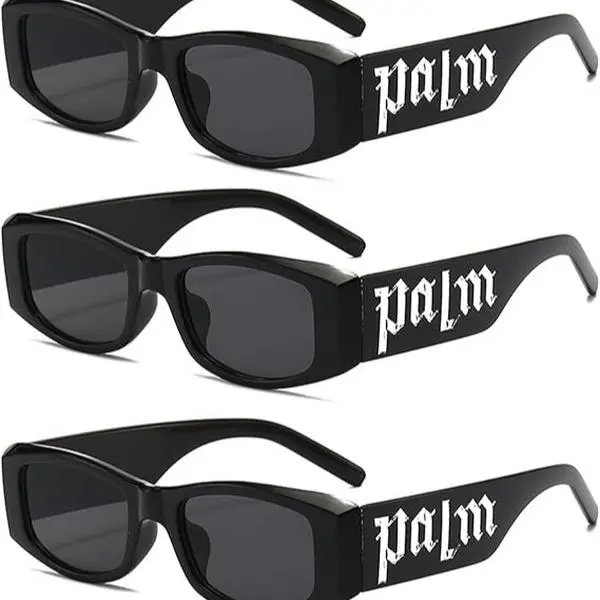 Retro Irregular Rectangle Sunglasses Luxury Palm Eyewear Bulk Square Glasses Unisex Adult