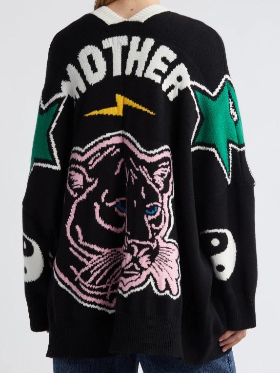 LALA Stylish and relaxed embroidered women's cardigan high-quality