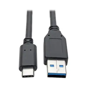 Tripp Lite 6 ft USB-C to USB-A 3.1 Gen 1 Male-to-Male Black Electronic Connector Cable for Computer Port, Mobile Device Charging & Smartphone Connections