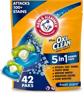 OxiClean 5-in-1 Laundry Detergent Power Paks, 42 Count (Packaging may vary)
