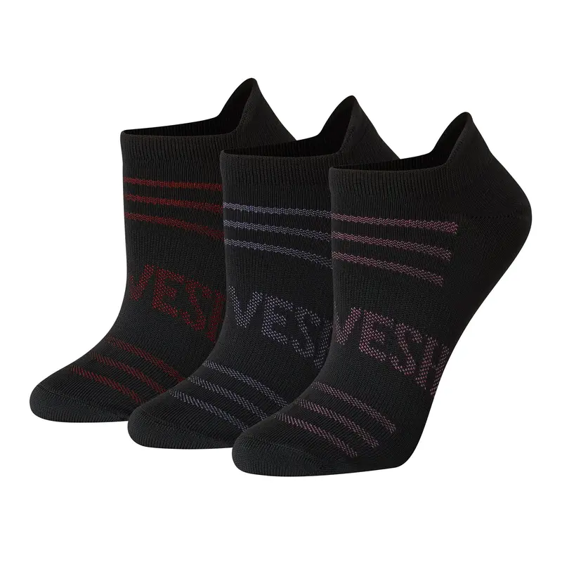 Hanes Moves Women's Seamless Stretch No Show Tab Socks 3-pairs Intimates Multi Pack Comfortable Fit Soft Fabric Breathable Hwmh3