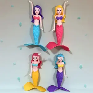 4-Piece Rotating Mermaid Dive Toys, Underwater Rotation & Floats Above Water, Perfect Party Gift, Table Decor, Summer Pool Beach Play, Holiday Birthday Present