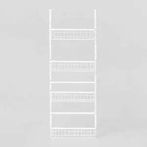 4 Tier Over-The-Door Storage Rack - Brightroom: Adjustable Metal Organizer,