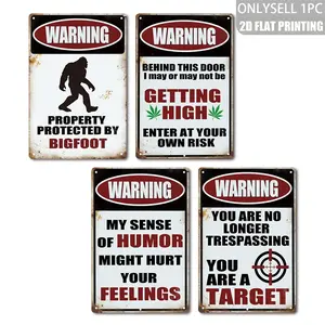 Aluminum Wall Decor, 8x12 Inch Humorous Metal Sign, Durable Indoor/outdoor Poster, Fun Warning Label, Home Kitchen Garden Bathroom Gift