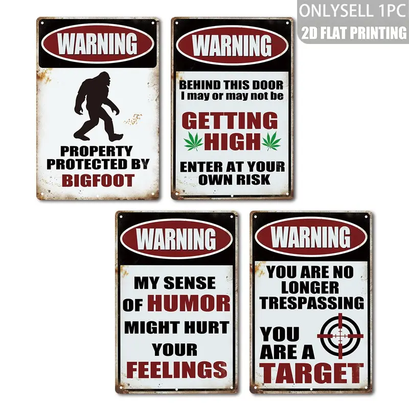 Aluminum Wall Decor, 8x12 Inch Humorous Metal Sign, Wall Art Sign, Durable Indoor/outdoor Poster, Fun Warning Label, Home Kitchen Garden Bathroom Gift