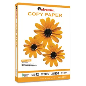 Universal  Copy Paper- 92 Brightness- 20lb- 11 x 17- White- 500 Sheets/Carton