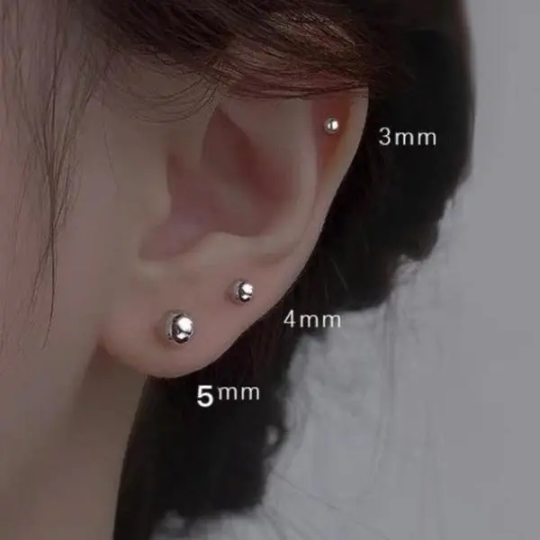 s925 sterling silver Ball Stud Earrings，Minimalist Simple Unique Earrings for galentine‘s party valentine’s day gift，fashion zirconia earrings，anniversary holiday jewelry，gift for women