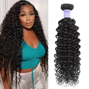 UDesire Curly Bundles Human Hair 16A Grade Curly Human Hair Bundles Virgin Hair Weave Natural Black 10-26 Inch