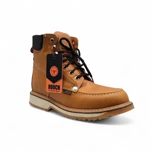 Men’s 6” Moc Toe Work Boot | Durable Leather Construction Work Shoe - Honey