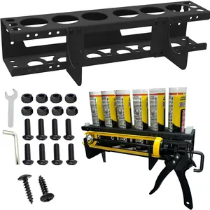 Caulking Tube and Holder, Rack, Rack for Caulking and Gun, Holder Organizer for Workshop, Shop, (1)
