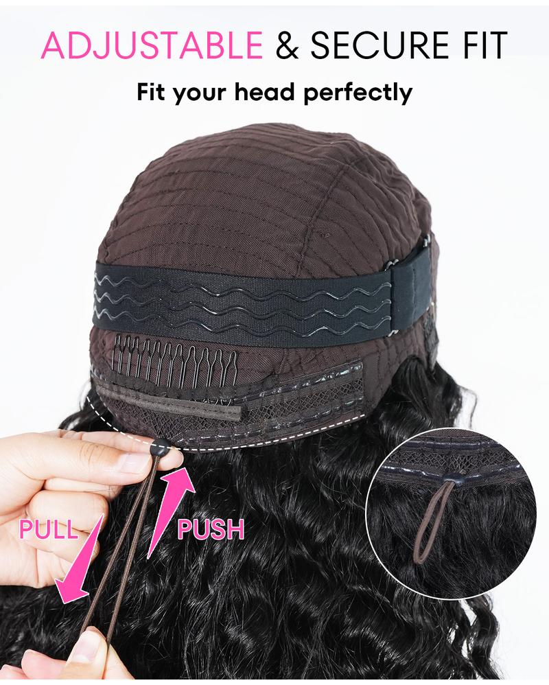 [Clearance Sale]CurlyMe 13x6 Full Lace Frontal Straight Human Hair Wear Go Glueless Wig With Elastic Draw-string