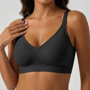 Women's Seamless Wireless Comfort Bra | Push-Up Lift & Side Smoothing | Anti-Sag Support | Natural Breast Position | US Sizes 32-44 Size Guide