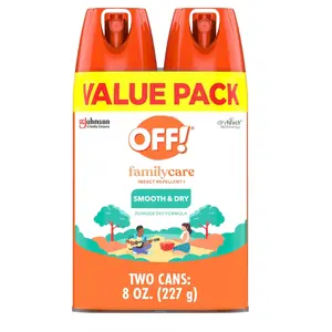 OFF! Family Care Insect & Mosquito Repellent Bug Spray 15% DEET Protects Against Mosquitoes 4 Oz 2 Count USA Made