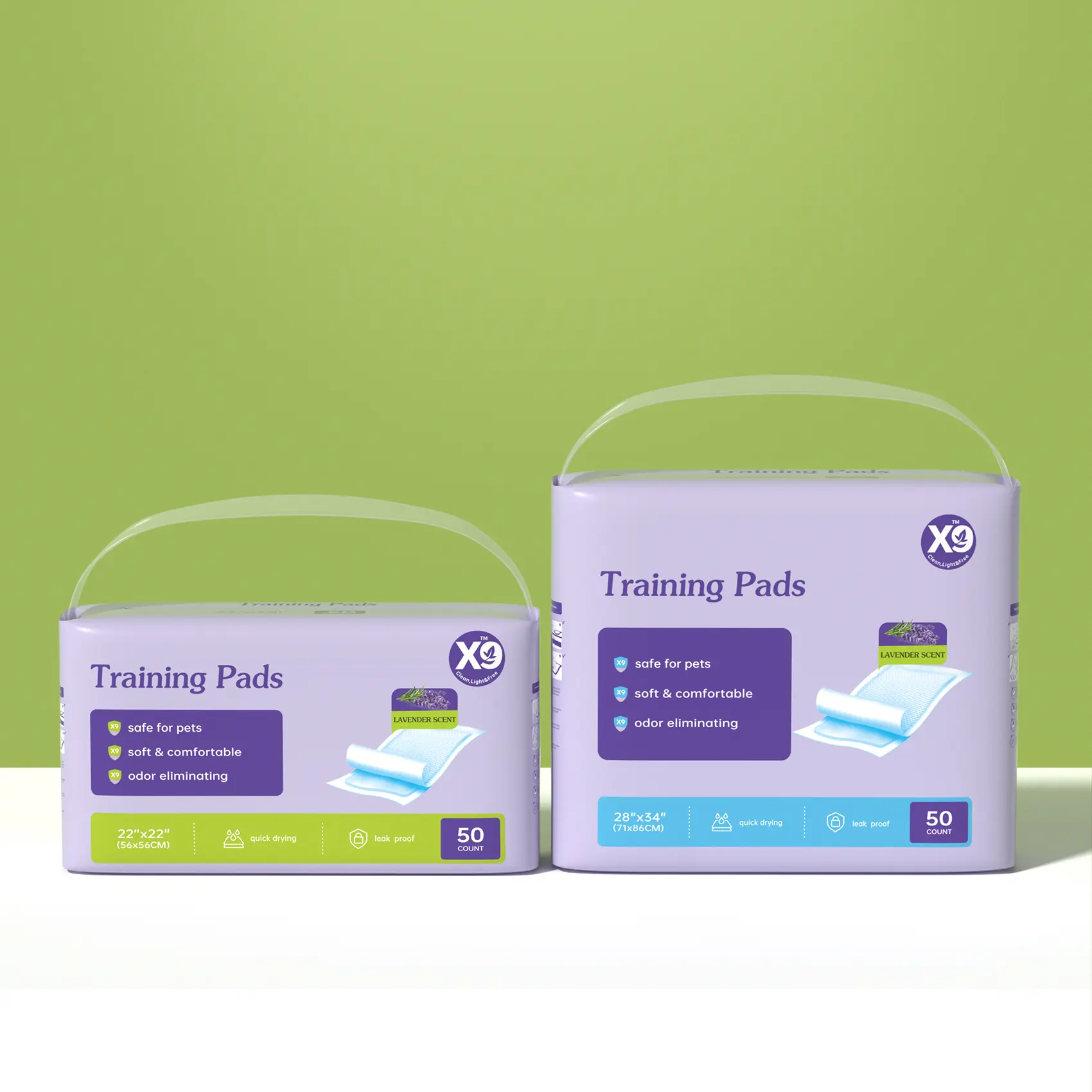 X9 Super Absorbent Bed Pads for Incontinence - Leak-Proof, Tear-Resistant & Chlorine-Free Underpads for Elderly - Unscented, 28"x34", 50 Count, Absorbent Pads
