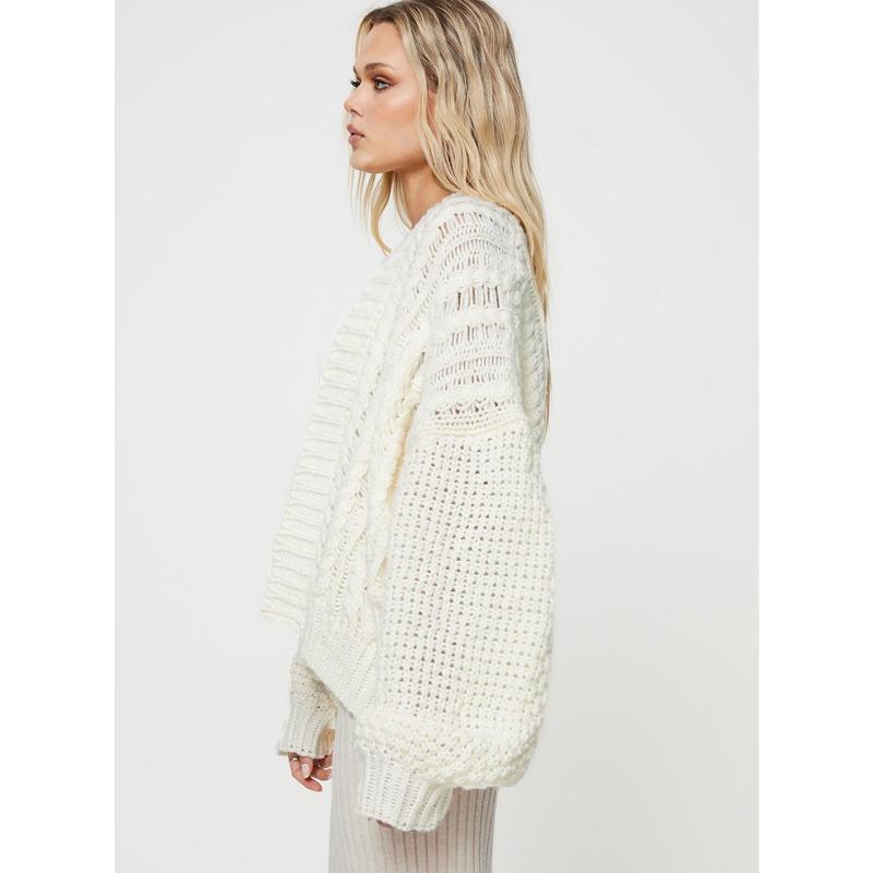 Abner Cable Cardigan Cream