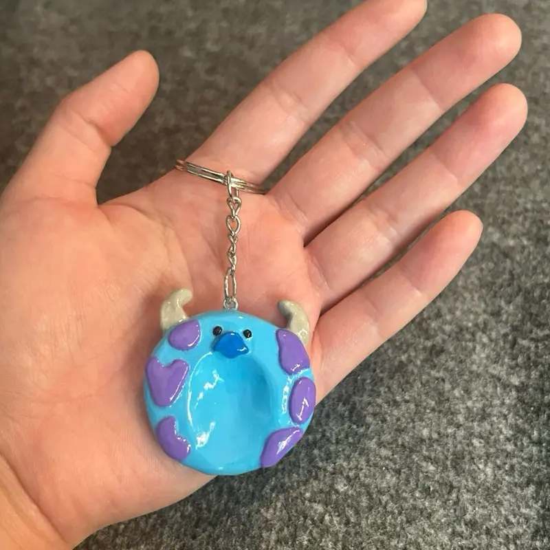 Handmade Monster Worry Stone - Cute Furry Monster Fidget Toy, Clay Anxiety Relief Pocket Gift for Stress Relief (Toys & Hobbies, DIY Pottery & Ceramics)