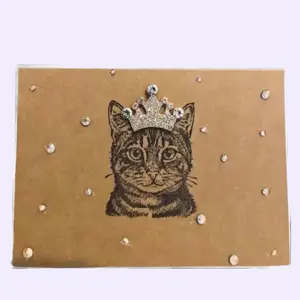 Katnip Ink - GLAM Kitty - Handmade Cat Selfie Greeting Card