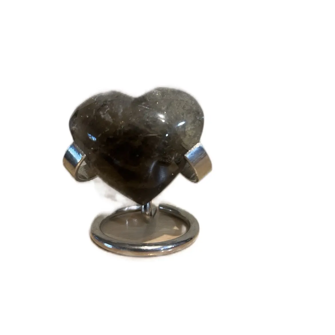 Crystal Heart Smokey Quartz for Positive Energy and Emotional Healing