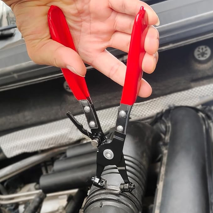9Pcs Hose Clamp Pliers Set, Flexible Wire Long Reach Hose Clamp Pliers, Auto Repair Tool Kit for Car Fuel Line, Water Pipe, Hose Removal Installation with Storage Case 9Pcs Hose Clamp Pliers Set, Flexible Wire Long Reach Hose Clamp Pliers, Auto Repair Tool Kit for Car Fuel Line, Water Pipe, Hose Removal Installation with Storage Case