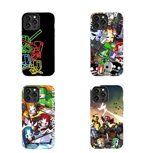 Castle Crashers Game Art Phone Cases for iPhone – Neon Silhouette & Battle Collage Designs,Suitable for iPhone 17/16/15/14/13/12/11 Pro Max/Plusand Samsung Galaxy S23-25