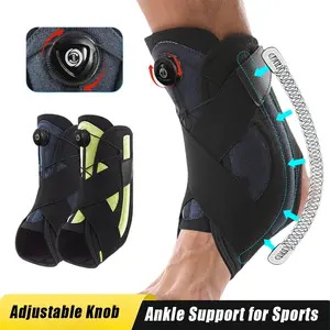 1 Count Ankle Brace for Men & Women, Adjustable Knob Metal Ankle Support Brace for Sprained Ankle, Running, Basketball, Volleyball