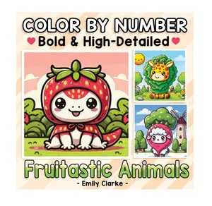 Color By Number Bold & High-Detailed Fruitastic Animals: The Great Fruit Mash-Up: Animals Meet Their Fruity Counterparts - Cute Coloring Book for Relaxation (Color By Number Cozy)