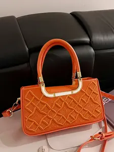 Cross-Border French Rhombus Diaper Bag, High-End Fashionable Design, Elegant Style, Perfect for Daily Use, Trendy Accessory