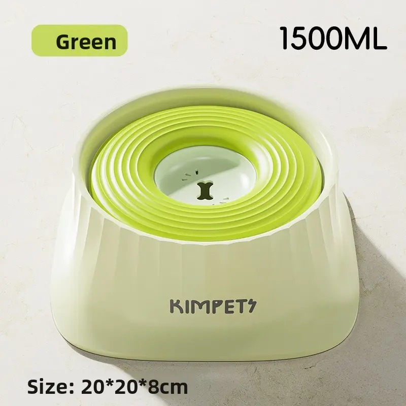 Splash-proof floating bowl, green