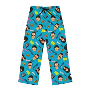 Bob's Burgers Funny Cartoon Family Pajama Pants – Soft Cotton Lounge Sleepwear Pants, Cute Character Print Pajamas, Cozy Casual Home Bottoms for Men Women Gift Idea