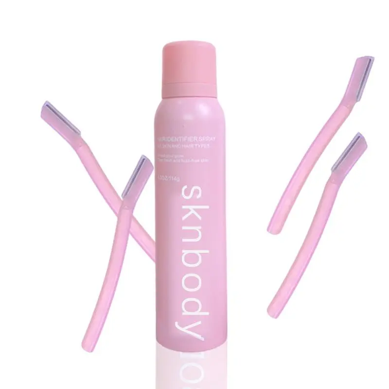 Hair ldentifier Spray for FaceDermaplaning, Hair ldentifier Sprayfor Face Shaving, Dermaplane Spraywith 8 Shavers