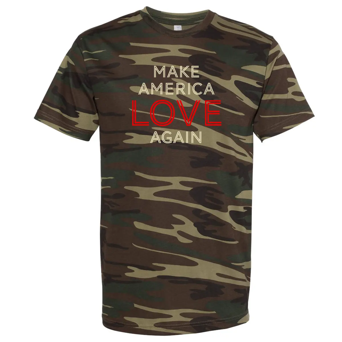 M.A.L.A. Screen Printed Short Sleeve 100% cotton Camo Tee