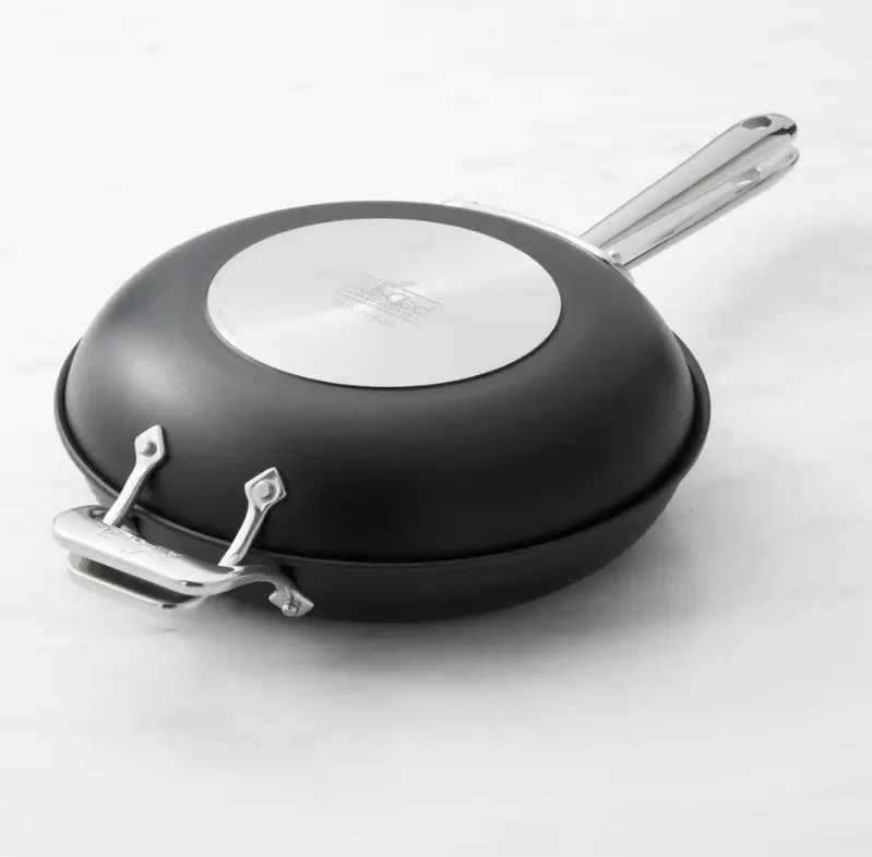 All-Clad NS Pro 10 Inch Nonstick Frittata Pan, Stainless Steel Cookware for Omelets, Eggs, Pancakes, Sautéing and Everyday Cooking