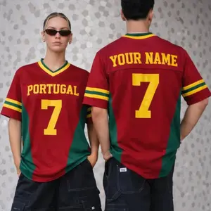 Custom Portugal Soccer Jersey, Red Soccer Shirt with Name & Number, Unisex Fan Tee GN8